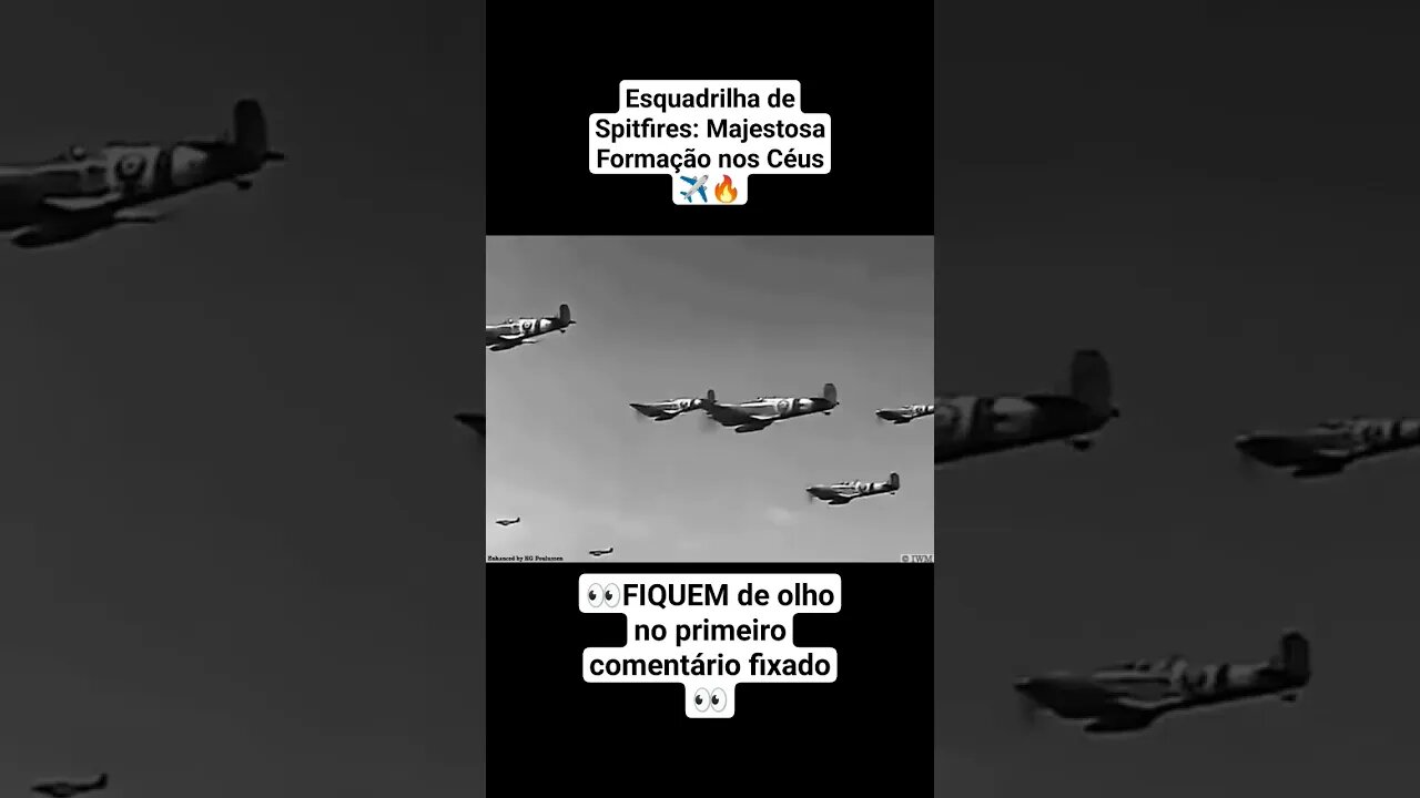 Esquadrilha de Spitfires: Majestosa Formação nos Céus ✈️🔥#guerra #war #ww2