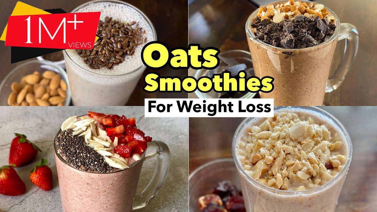 Oats Smoothie for weight loss (No Milk, No Curd, No Sugar) | Oats Breakfast Smoothie