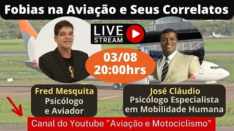 [ AO VIVO ] Fobias na Aviação e Seus Correlatos #aviação #fobia #psicologia