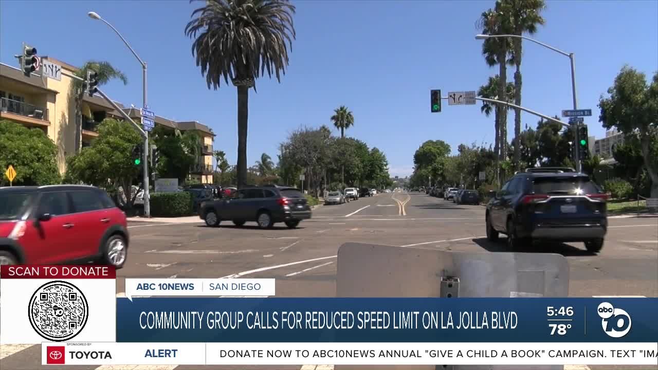 Community group calls for reduced speed limi on La Jolla Blvd