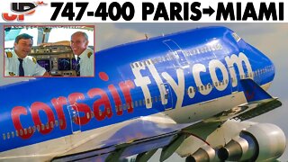 BOEING 747-400 Paris to Miami | Full Flight in Cockpit (2010)