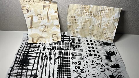 Mark Making and Coffee Dye Spattered Backgrounds