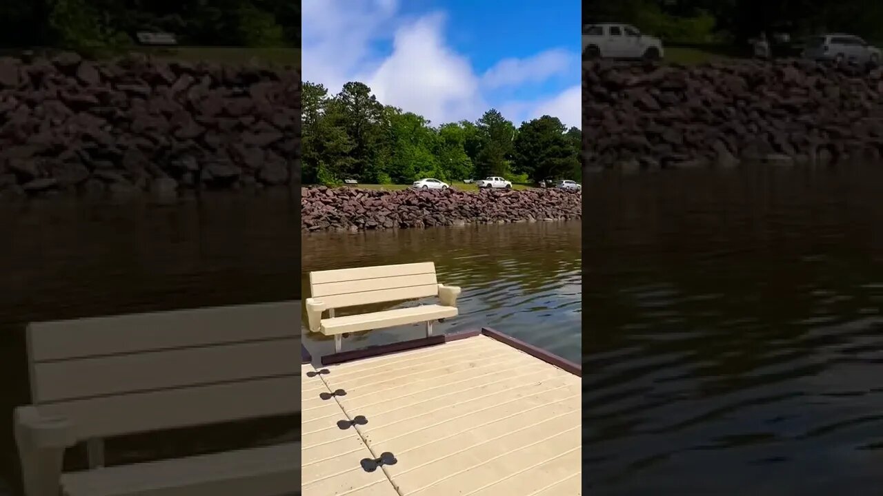 A floating deck by the sea