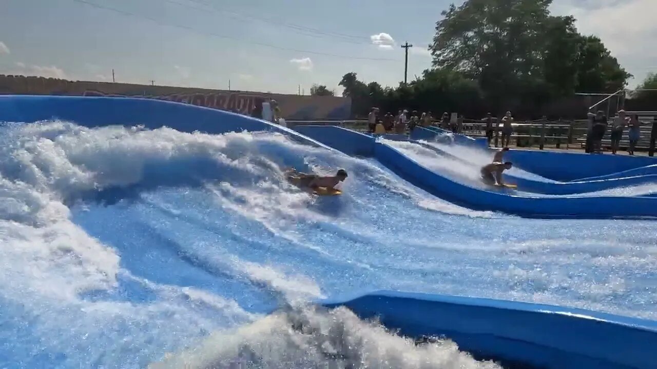 he is learning at Soak City, Kings Island