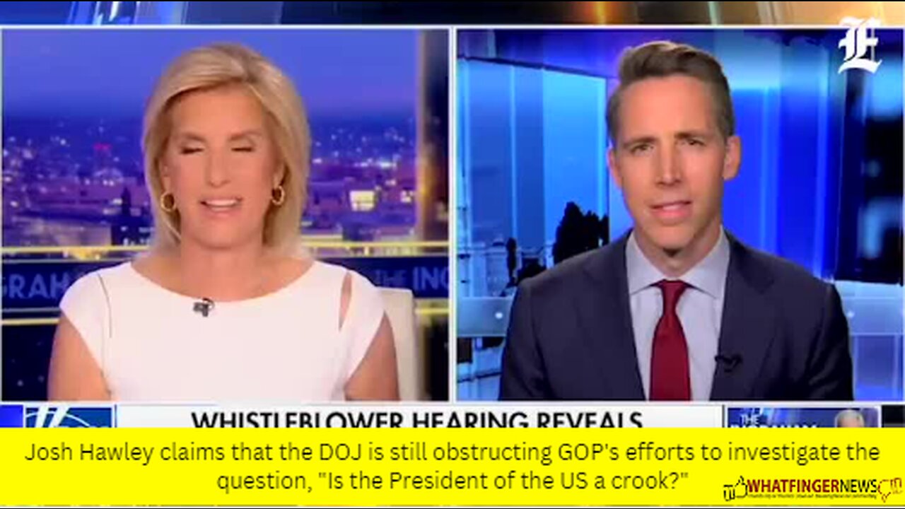 Josh Hawley claims that the DOJ is still obstructing GOP's efforts to investigate the question