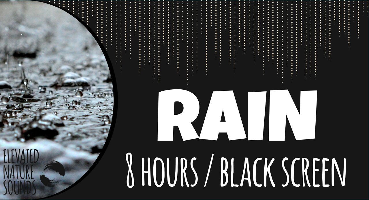 8 Hours Of Rain And Puddles 100% Black Screen for Sleeping, Meditation, Focus