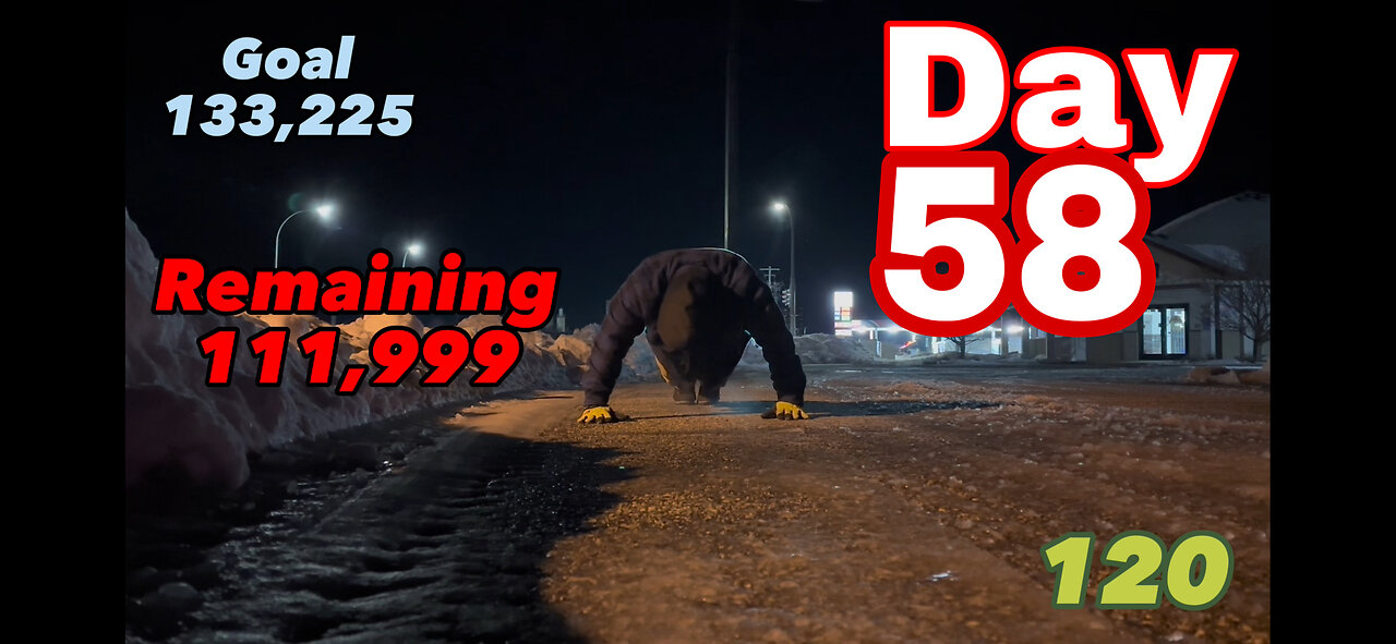 February 27th. 133,225 Push Ups challenge (Day 58)