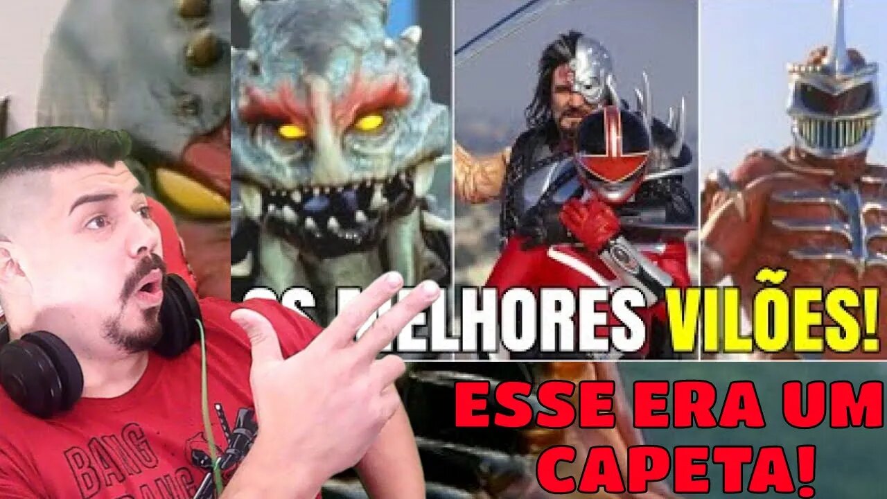 REACT TOP 10 MELHORES VILÕES DE POWER RANGERS DE TODOS OS TEMPOS! - MELHOR DO MUNDO