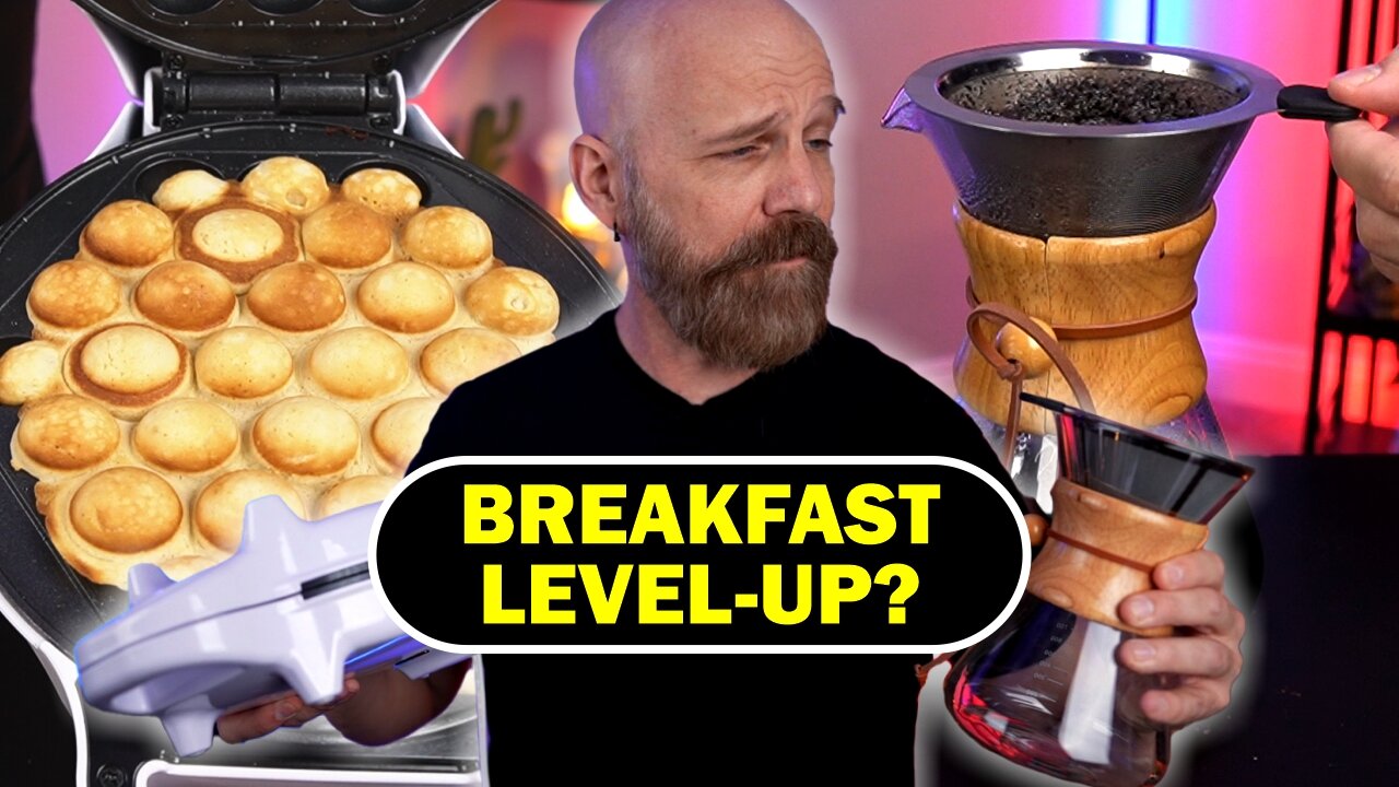 Testing 2 Breakfast Gadgets: Bubble Waffle Maker & Pour Over Coffee!