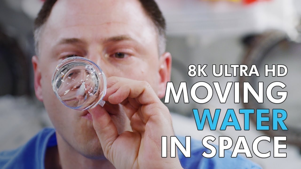 Moving Water in Space - 8K Ultra HD NASA | How water looks like in space | How Water Moves in space