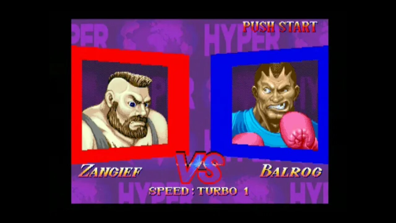 Hyper Street Fighter 2 AI Nerf (PS2) - Zangief (Champ/Dash) - Hardest - No Continues