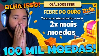 GANHEI 100 MIL MOEDAS | FEBRE DO OURO VOLTOU! ZOOBA: Jogo de Batalha Animal