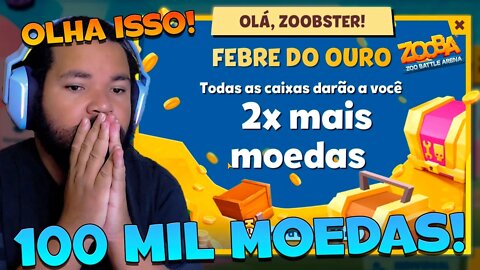 GANHEI 100 MIL MOEDAS | FEBRE DO OURO VOLTOU! ZOOBA: Jogo de Batalha Animal