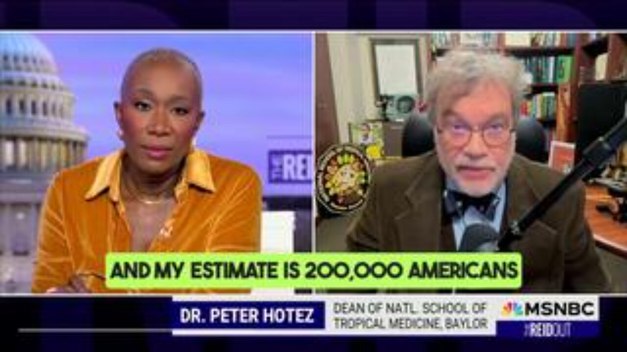 Peter Hotez blames anti-vaxxers for causing 200,000 American deaths!!!!