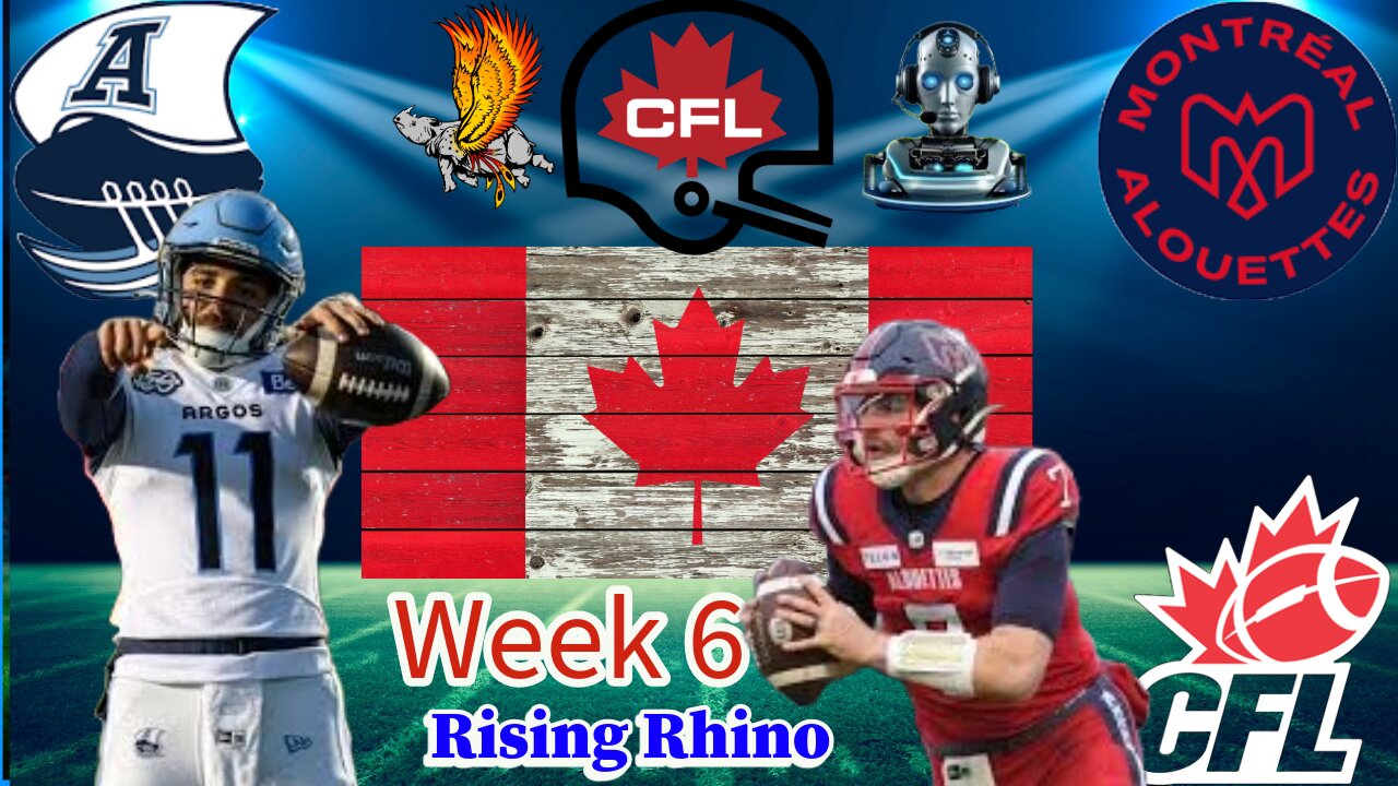 Toronto Argonauts Vs Montreal Alouettes Week 6 LIVE AI Co-host and Play by Play