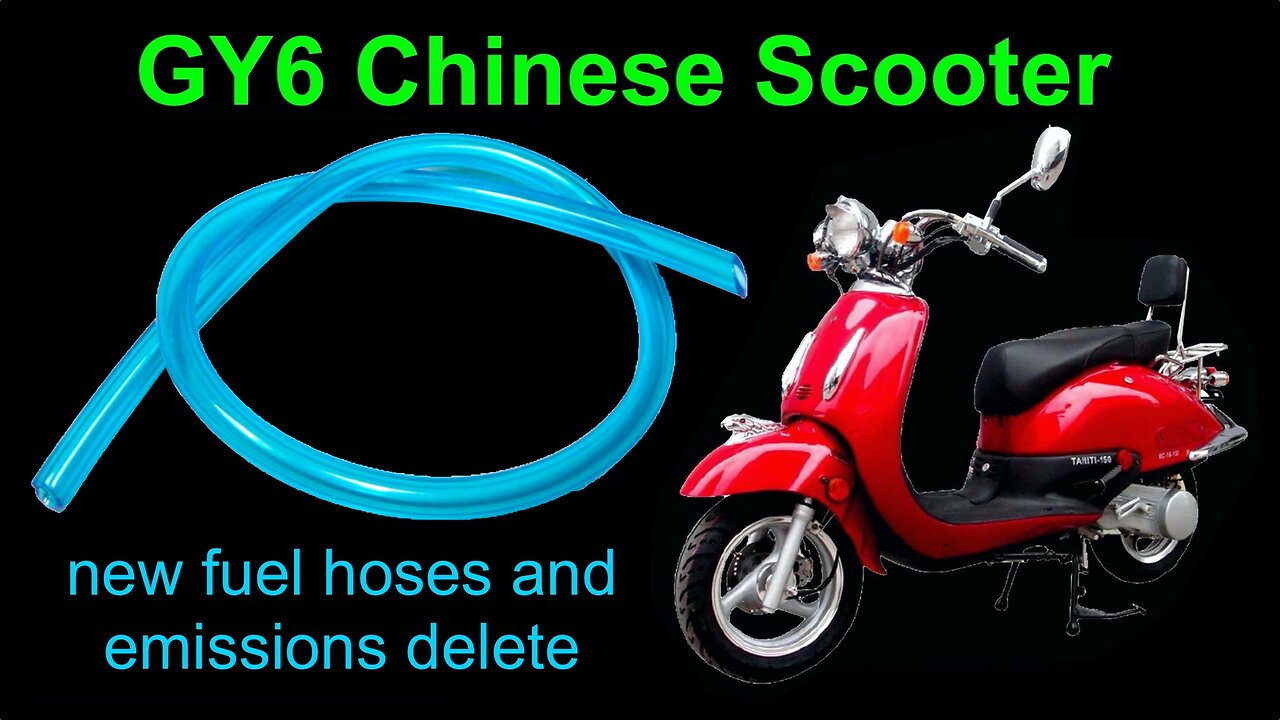 New fuel and vacuum hoses and emissions delete on a 150cc GY6 Chinese scooter