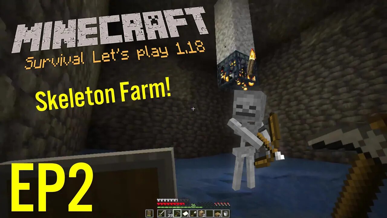 Lets Build a Skeleton Farm/ Bone Meal Farm! - Minecraft 1.18 Survival Let's Play | EP2