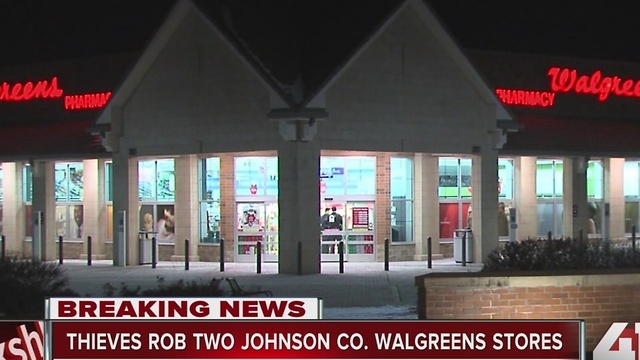 Thieves rob two Johnson County Walgreens stores