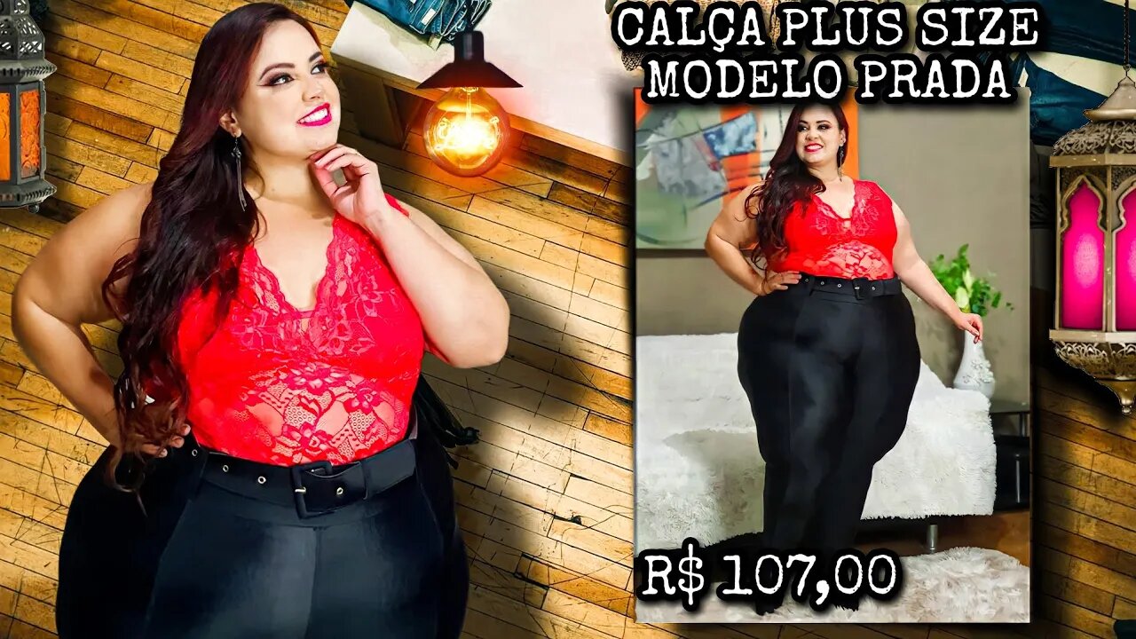 🛑 CALÇA PLUS SIZE MODELO PRADA" TAMANHO 54 AO 58