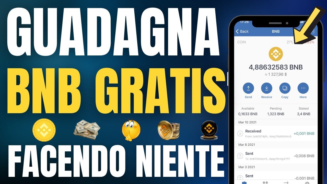 Guadagna BNB Gratis All' Infinito Senza Fare Niente - Come Guadagnare Online BNB Binance 2023