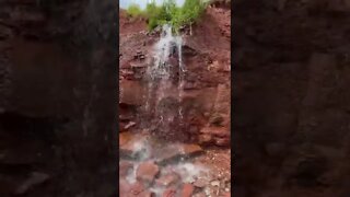 Water flowing to the beach