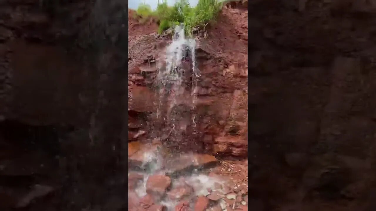 Water flowing to the beach