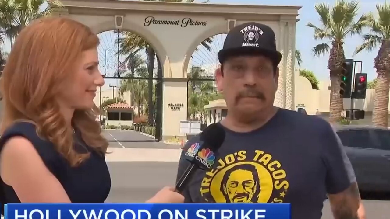 Danny Trejo Gets Interviewed About The Writer/Actor Strike In Hollywood