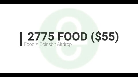 Finalizado - Airdrop 2775 FOOD in Coinsbit