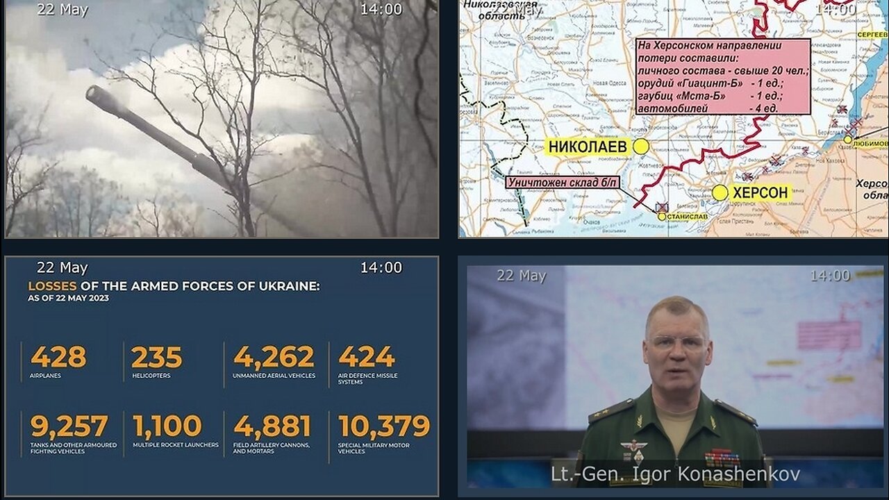 22.05.23 ⚡️ Russian Defence Ministry report on the progress of the deNAZIficationMilitaryQperationZ