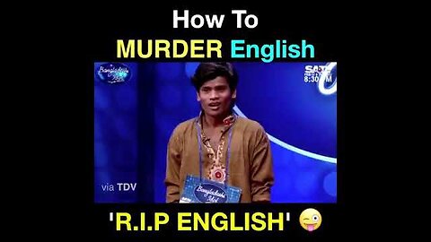 Funny video How to Murder English | R.I.P English |