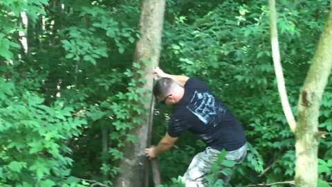 Using a T-post driver as a T-post Remover