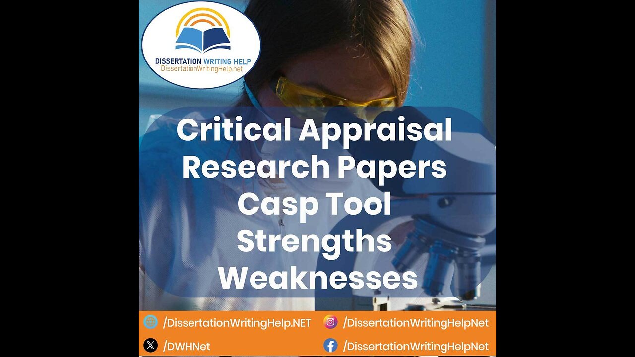 Critical Appraisal Research Papers CASP Tool Strengths Weakness | dissertationwritinghelp.net