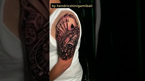 Stunning tattoo by hendricshinigamibali #shorts #tattoos #inked #youtubeshorts