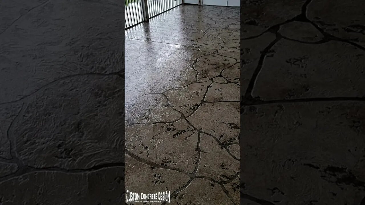 Concrete Resurfacing | Stamped Concrete and Acid Stain 🔥 #shorts