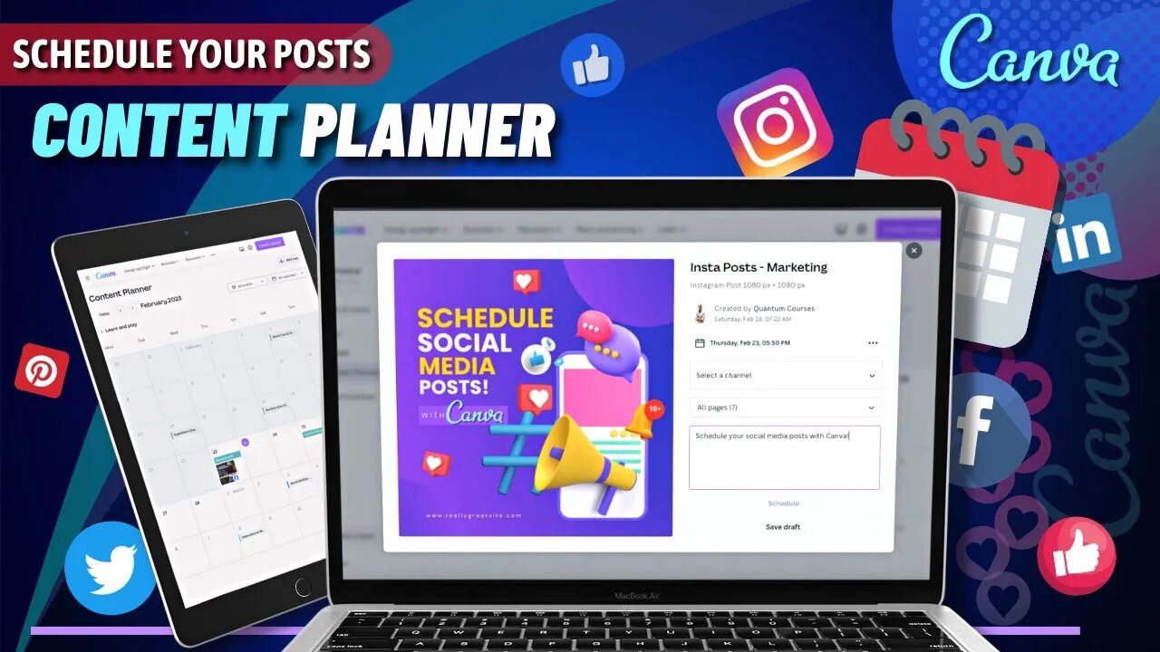 Canva Content Planner | Schedule Social Media Posts With Ease!