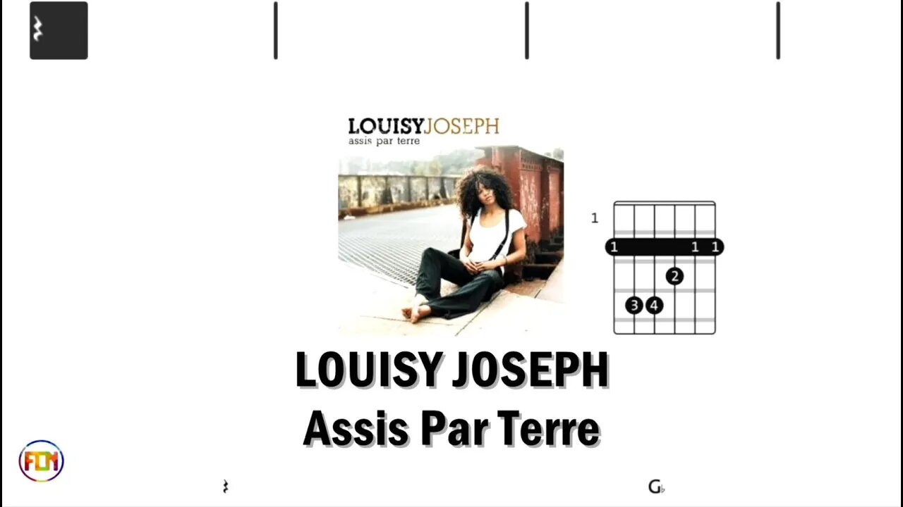 LOUISY JOSEPH Assis Par Terre - (Chords & Lyrics like a Karaoke) HD