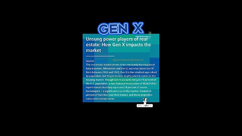 Generation X: Real Estate Giants 🏢🙅🏼‍♂️🙅🏼‍♀️