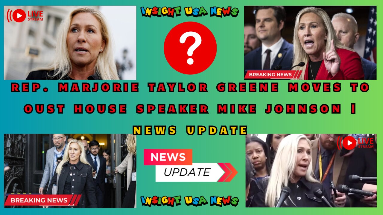 Rep. Marjorie Taylor Greene Moves to Oust House Speaker Mike Johnson | News Update