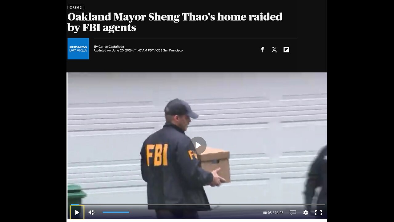 Oakland Mayor Sheng Thao's home raided by FBI agents