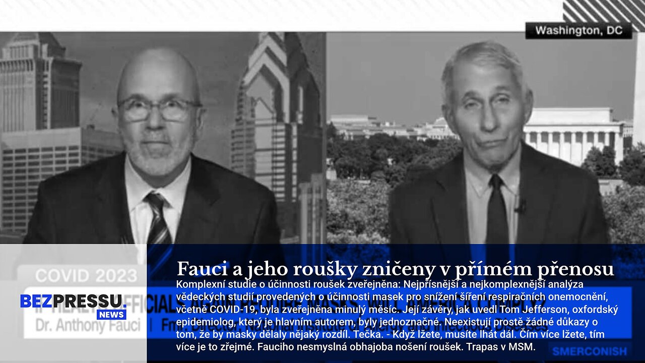 Fauci a jeho roušky zničeny v přímém přenosu