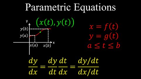 Parametric Equations, Definition, Differentiation - Calculus