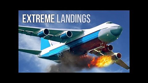 Landing an Airbus A340 in extreme landings flight simulator