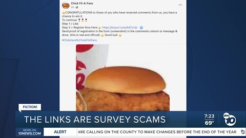 Fact or Fiction: Facebook posts offer free Chick-Fil-A prize