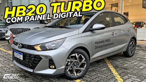 NOVO HYUNDAI HB20 PLATINUM TURBO 2023 + COMPLETO COM PAINEL DIGITAL! TEST DRIVE E AVALIAÇÃO