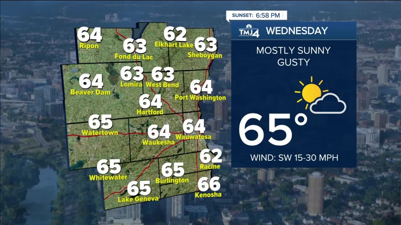 Spring Fever: Temps will climb into the 60s for a sunny Wednesday