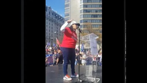 Latinos for Trump President Bianca addresses Americans at Million MAGA March 2020