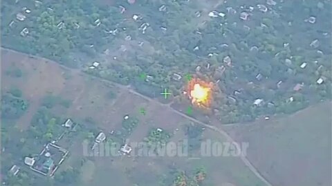 Precise Artillery Destroyed A Ukrainian Stronghold (Fuel Depot) Of Foreign Mercenaries Near Kharkov💥