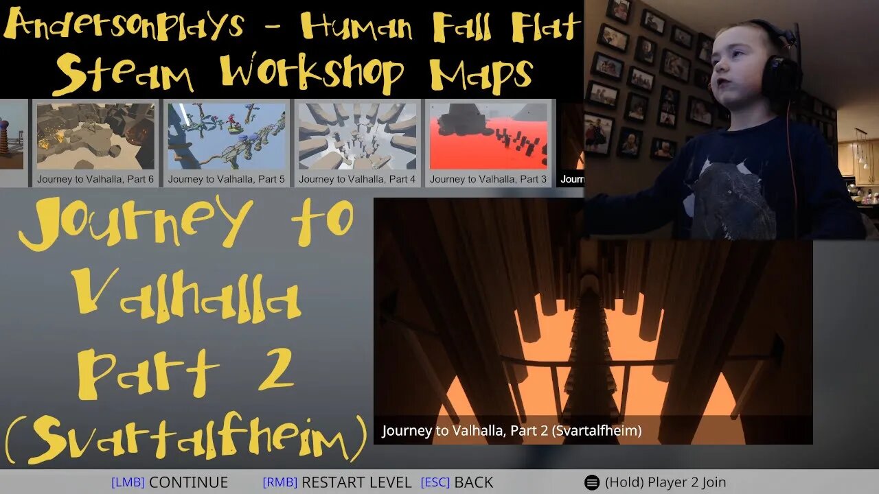 AndersonPlays Human Fall Flat - Journey to Valhalla Part 2 (Svartalfheim) Walkthrough Guide