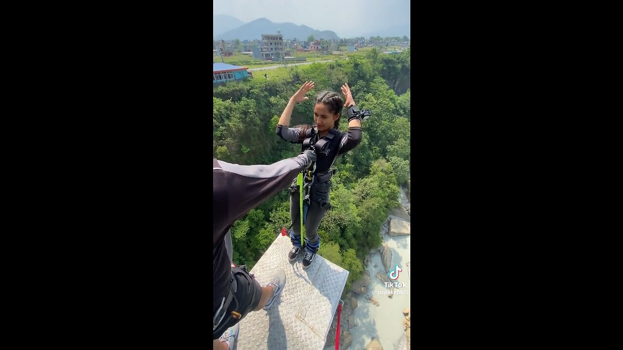 Bungee jump in nepal🇳🇵