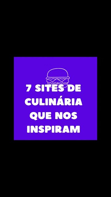 Logo Hambúrguer 7 sites de culinária que nos inspiram #shorts